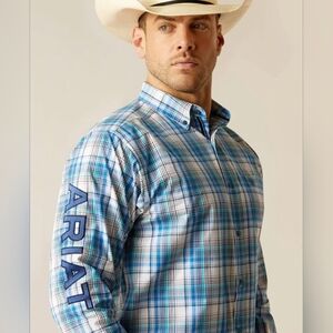 Ariat Blue Casual Button Down Shirt